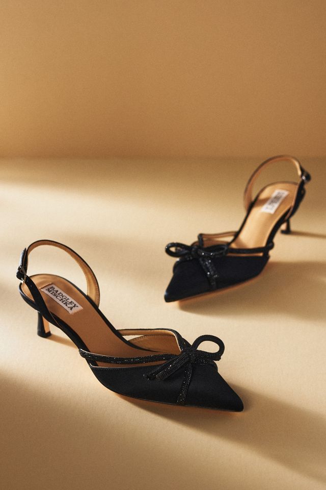 Badgley Mischka Angelina Slingback Kitten Heels #1
