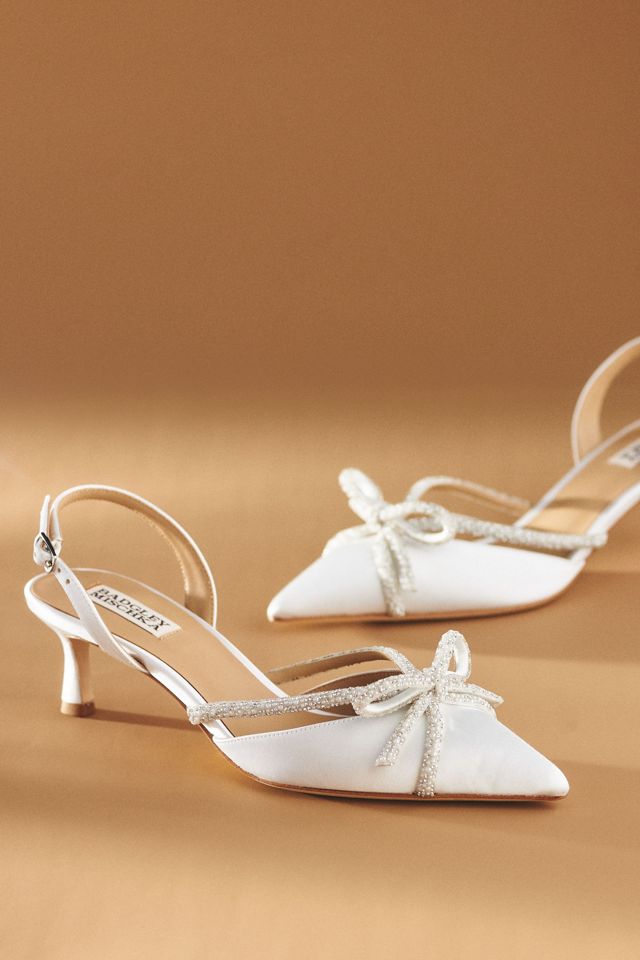 Badgley Mischka Angelina Slingback Kitten Heels #1