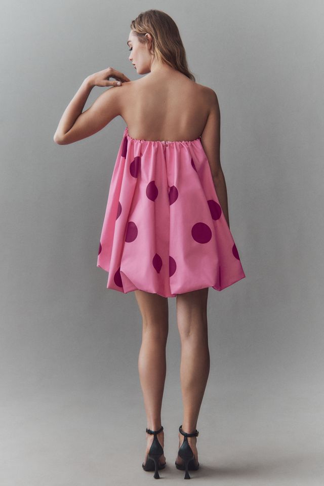The Wolf Gang Gaia Strapless Polka Dot Bubble Mini Dress #2