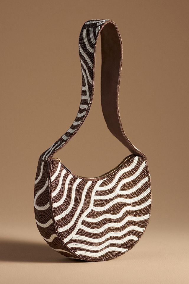 Crescent Beaded Shoulder Bag #1
