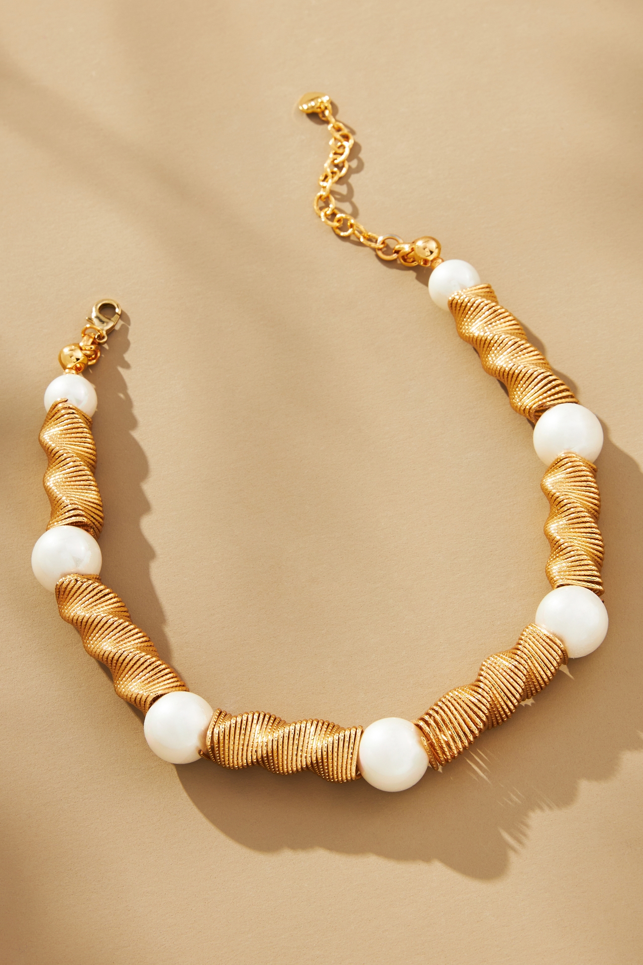 Pearl Slinky Spiral Necklace