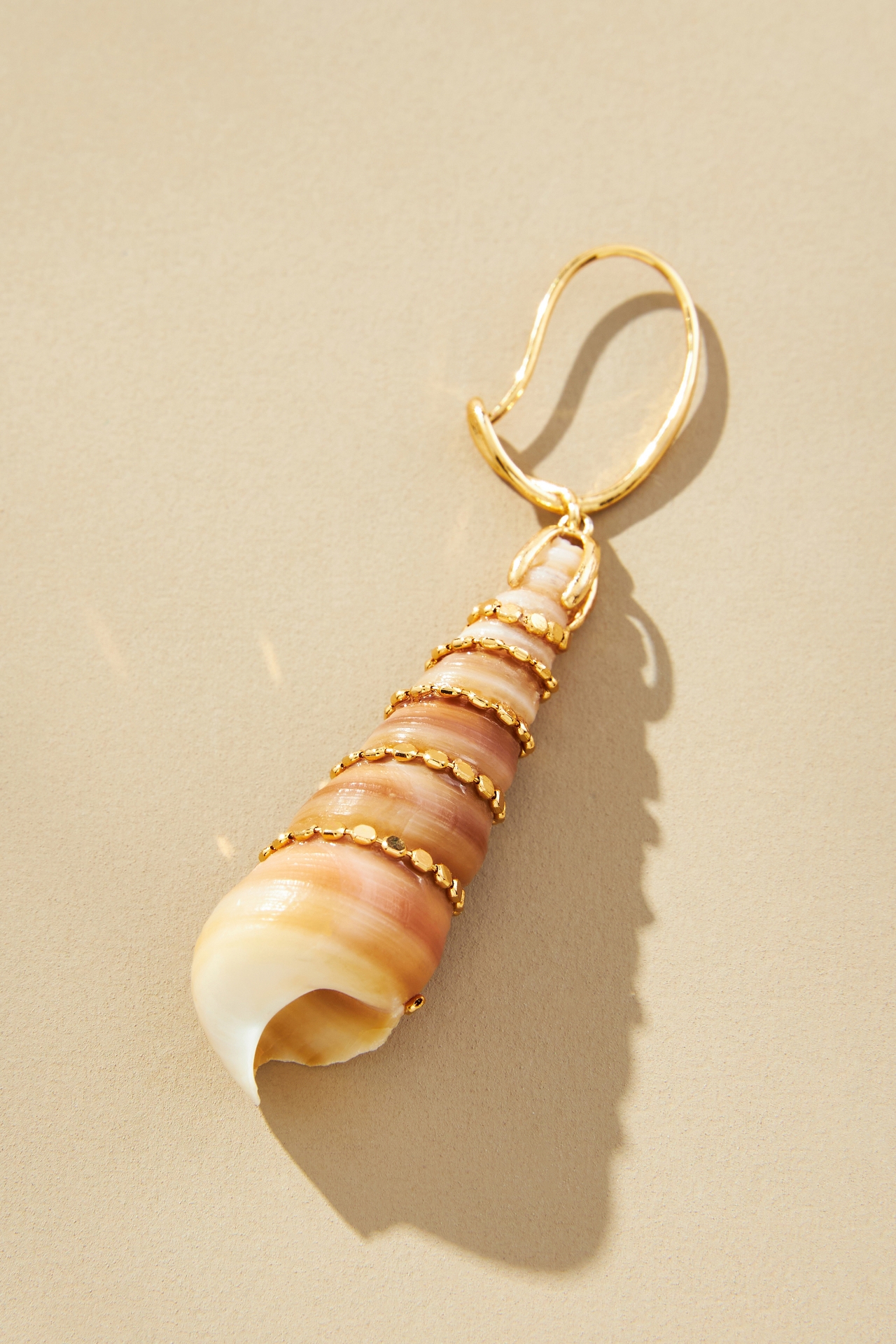 Long Shell Drop Earrings