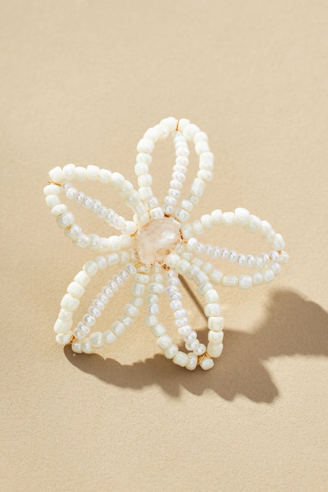 Extra Small Beaded Floral Post Earrings