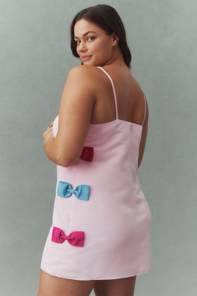 sachin and babi pink bow dress Sachin & Babi "Chelsea" One Shoulder Bow Gown