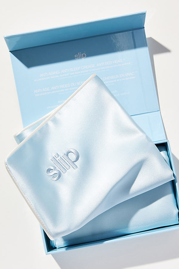 Slip Silk Pillowcase In Blue