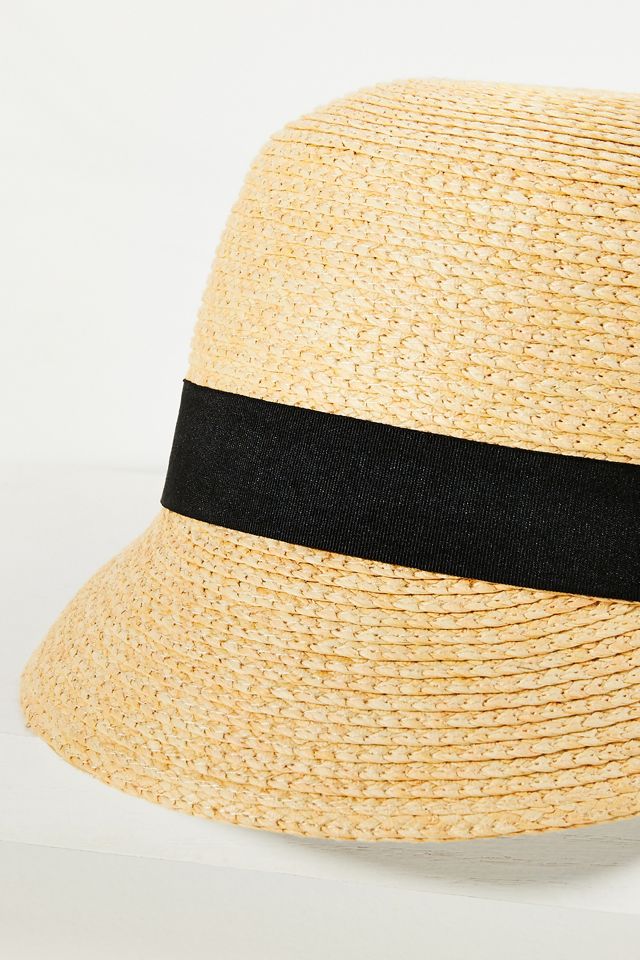Anthropologie Straw Riding Cap Straw Hat with Black Band Straw Riding Cap | Anthropologie main image 3