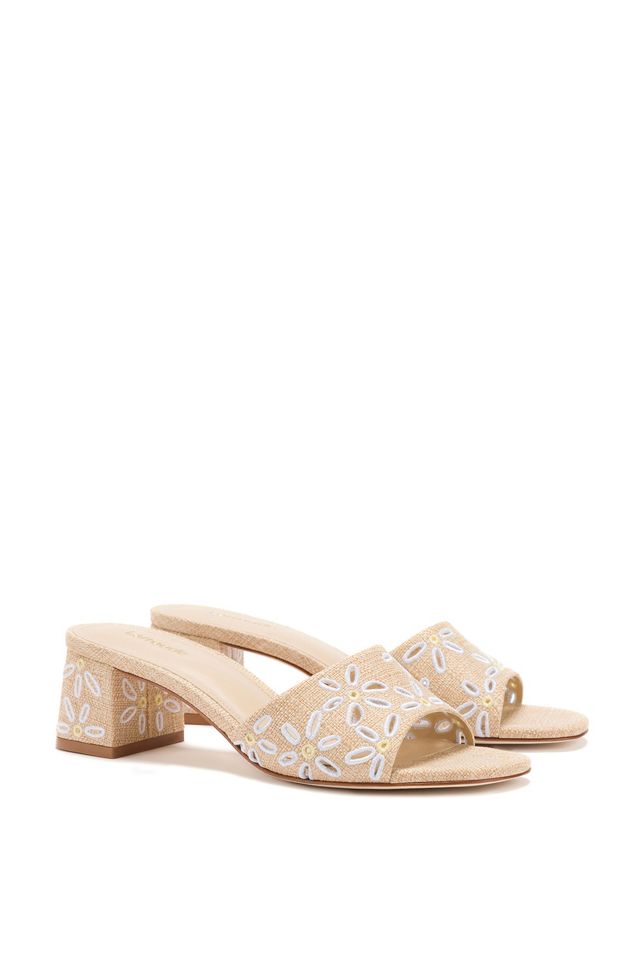 Larroudé Brigitte Raffia Mule #1