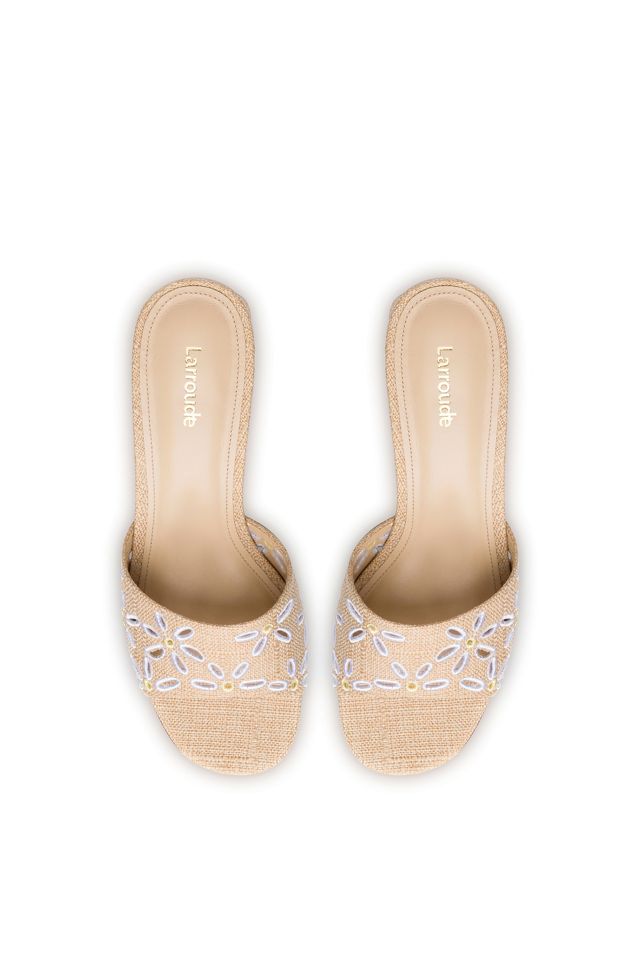 Larroudé Brigitte Raffia Mule #2