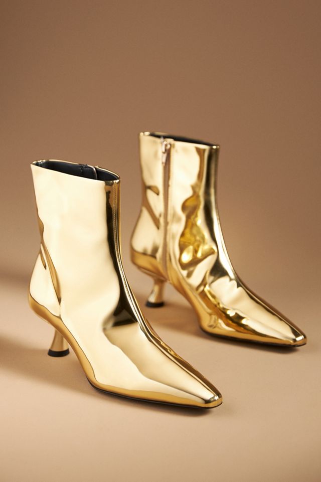 SIMONMILLER Kuki Chrome Kitten-Heel Ankle Boots #1