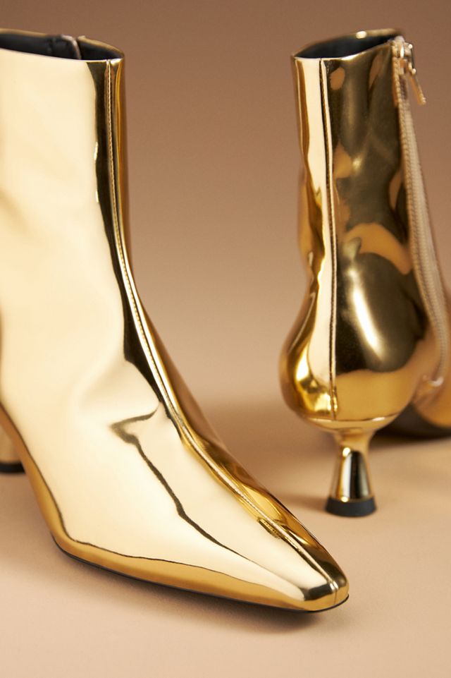 SIMONMILLER Kuki Chrome Kitten-Heel Ankle Boots #2
