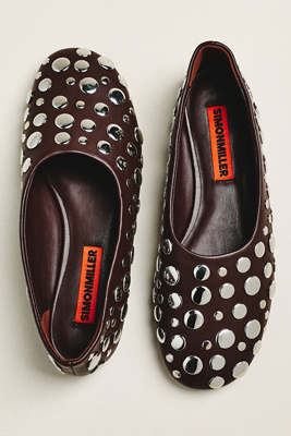Simonmiller Riad Studded Ballet Flats In Brown