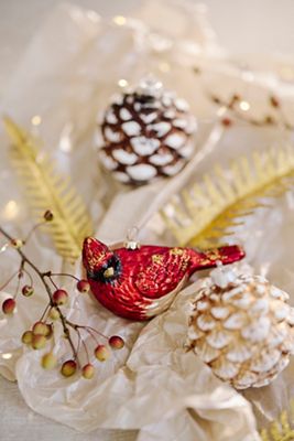 Terrain Cardinal Glass Ornament
