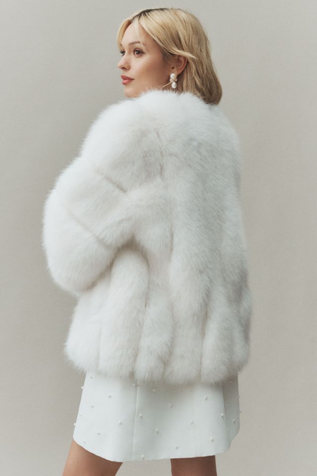 Theia Faux Fur Jacket #1
