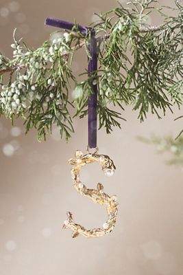 Aurelia Gold Monogram Ornament