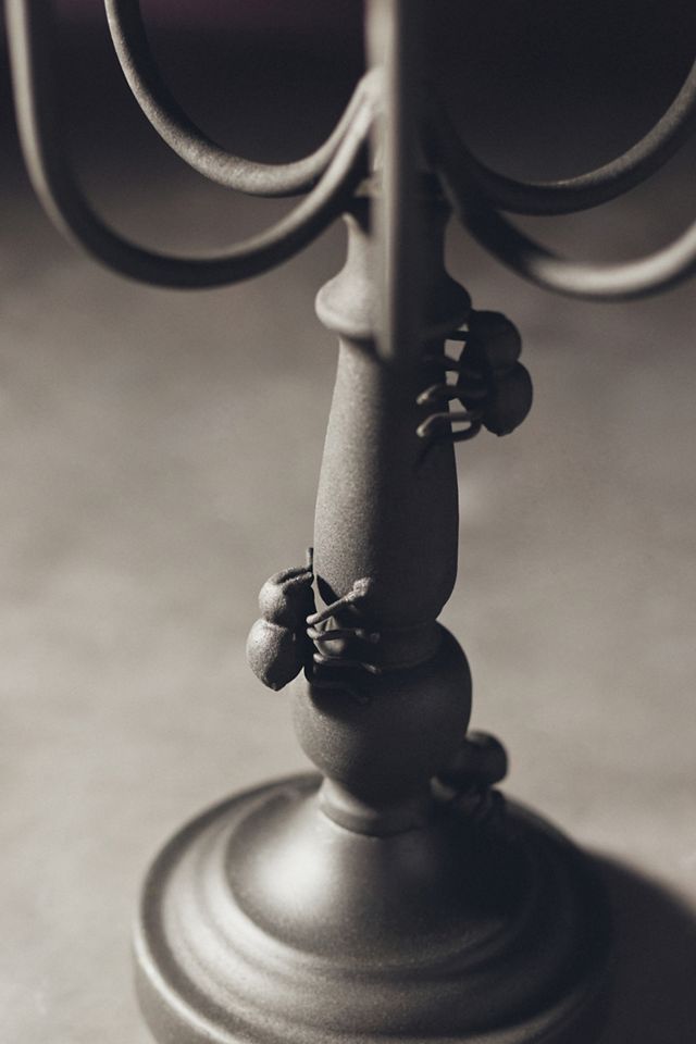 Black Spider Metal Candelabra #2