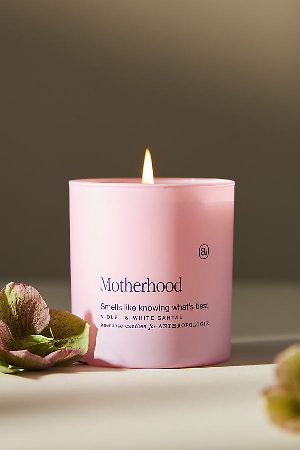 Anecdote Motherhood Glass Candle In White