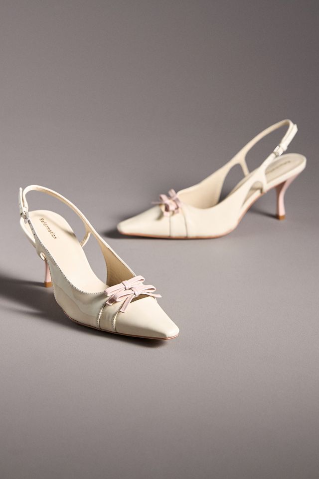 Reformation Noreen Slingback Heels #1