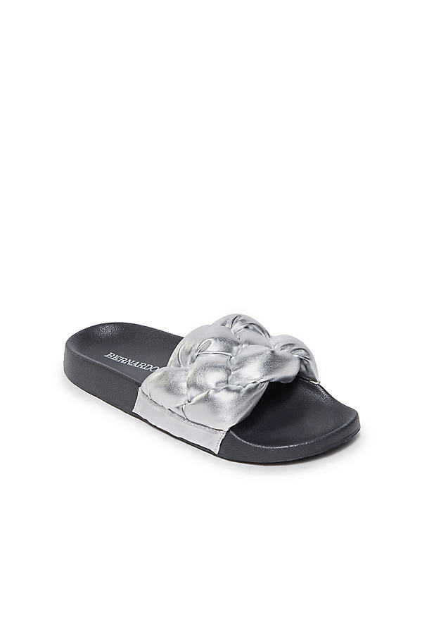 Shop Bernardo Rylee Slide Sandals In Silver