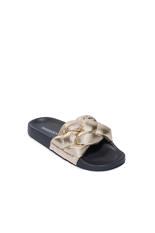 Bernardo Rylee Slide Sandals In Gold