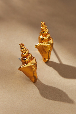 Pajarolimon Sea Stud Earring In Gold