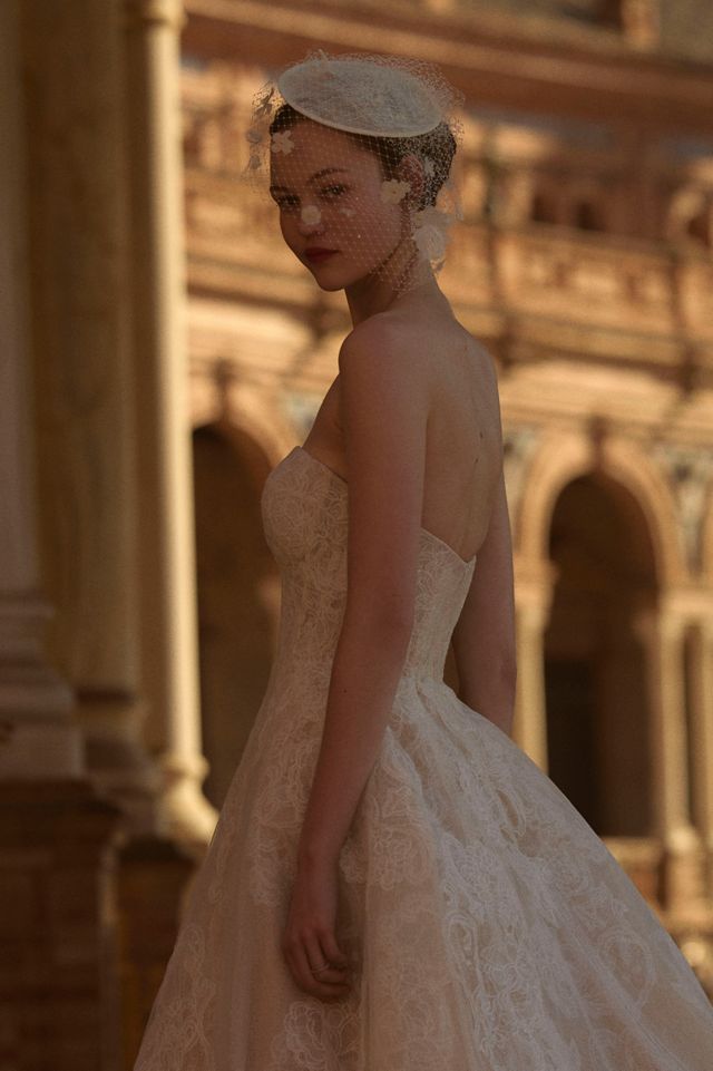 Twigs & Honey Floral Birdcage Veil Bridal Mini Hat #1