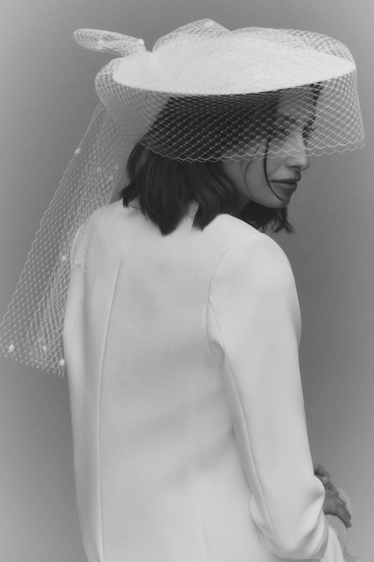 Twigs & Honey Vintage Veiled Bridal Mini Hat