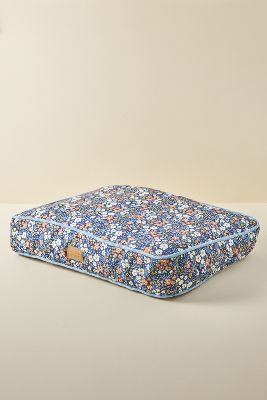 Shop Harry Barker Calico Floral Rectangle Dog Bed In Blue