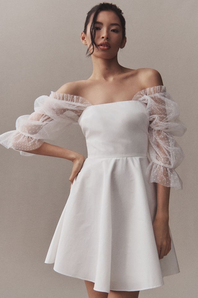 Amanda Uprichard Lalita Organza Puff-Sleeve Mini Dress #3