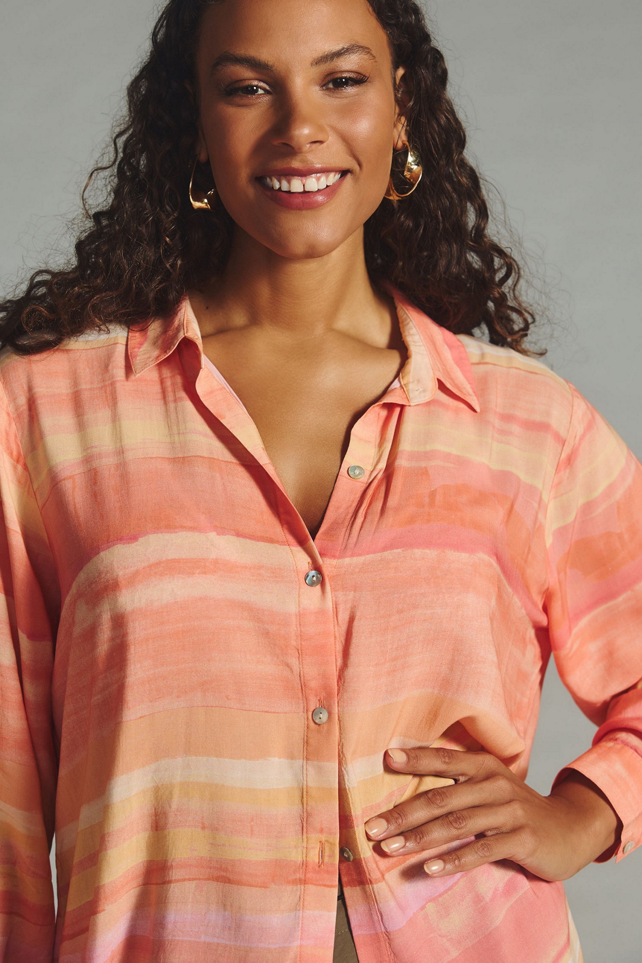 Cloth & Stone Printed Buttondown Shirt