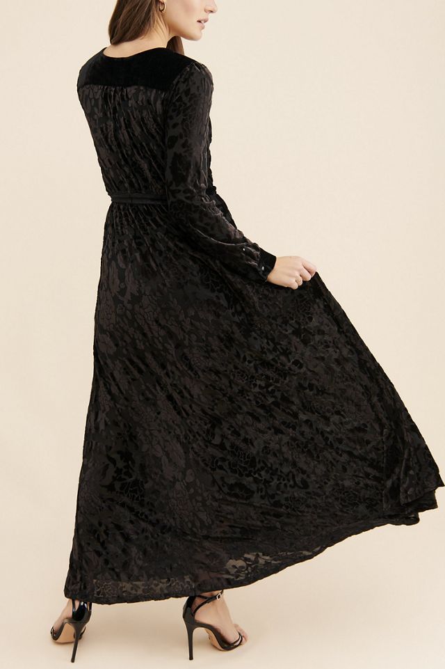 ModCloth Velvet Wrap Maxi Dress #2