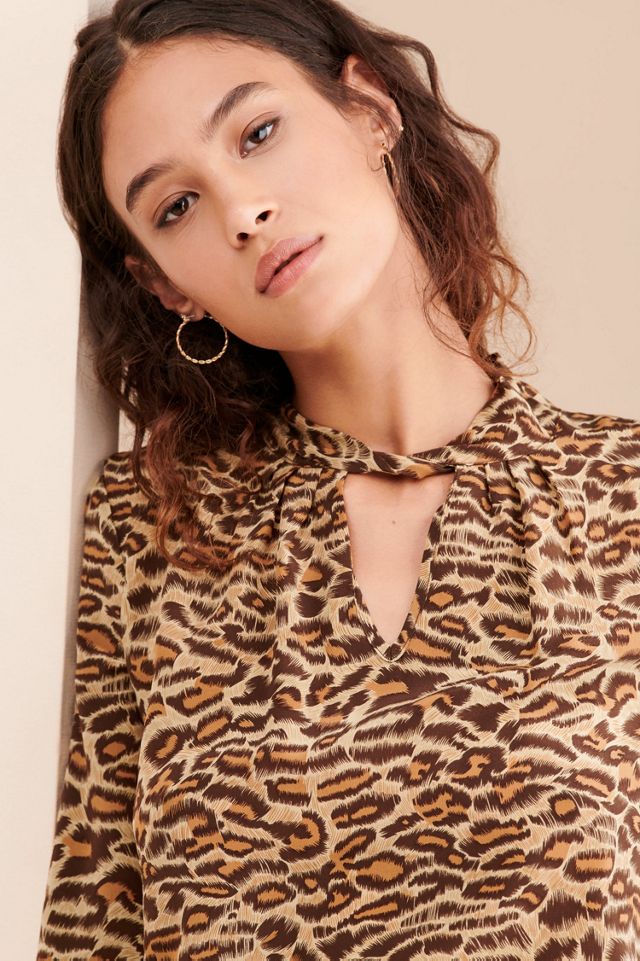 Amour Vert Silk Leopard Blouse #5