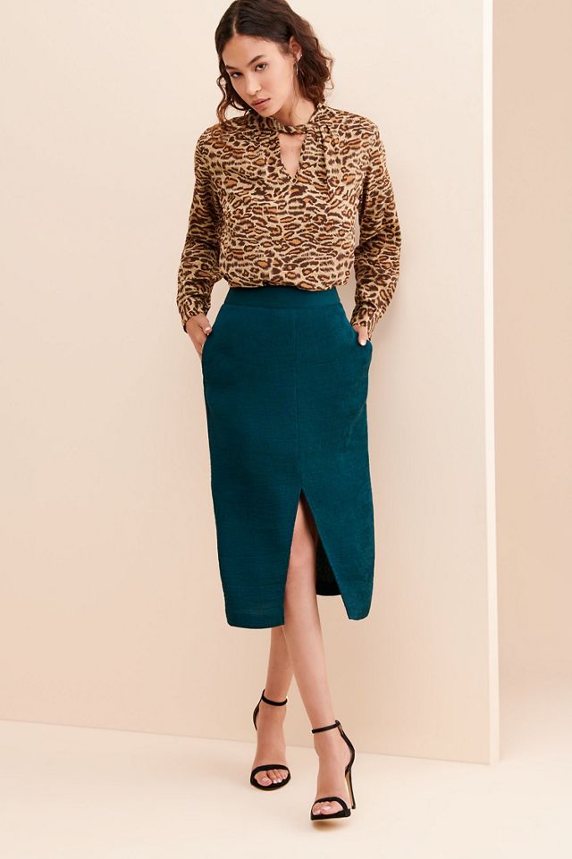 Amour Vert Silk Leopard Blouse #3
