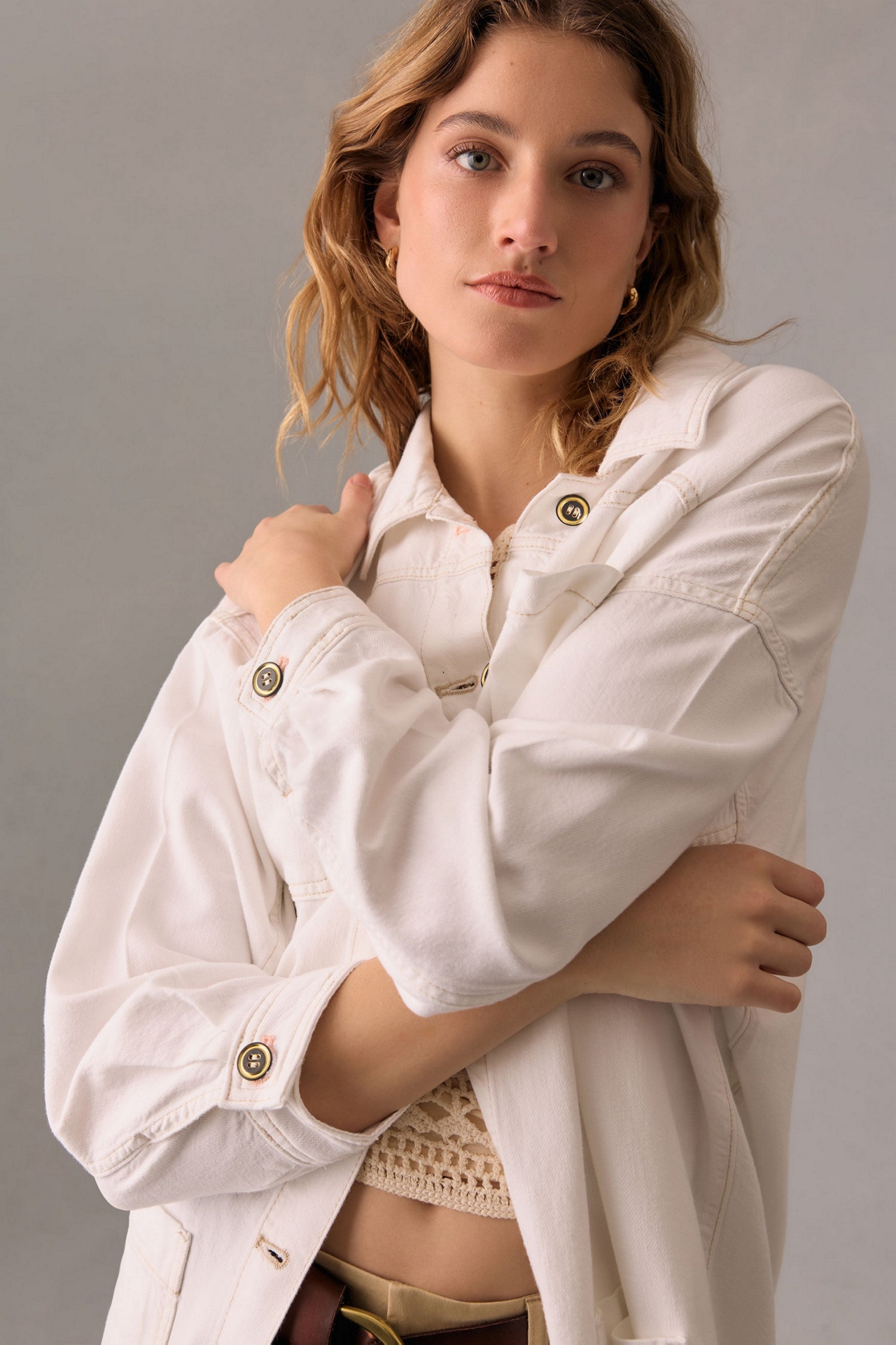 Pilcro Oversized Denim Shirt Jacket