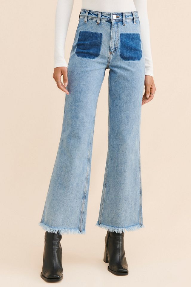 blank jeans 刺繍ケース Seventy Mochi Patched Pocket Mabel Jeans | Anthropologie