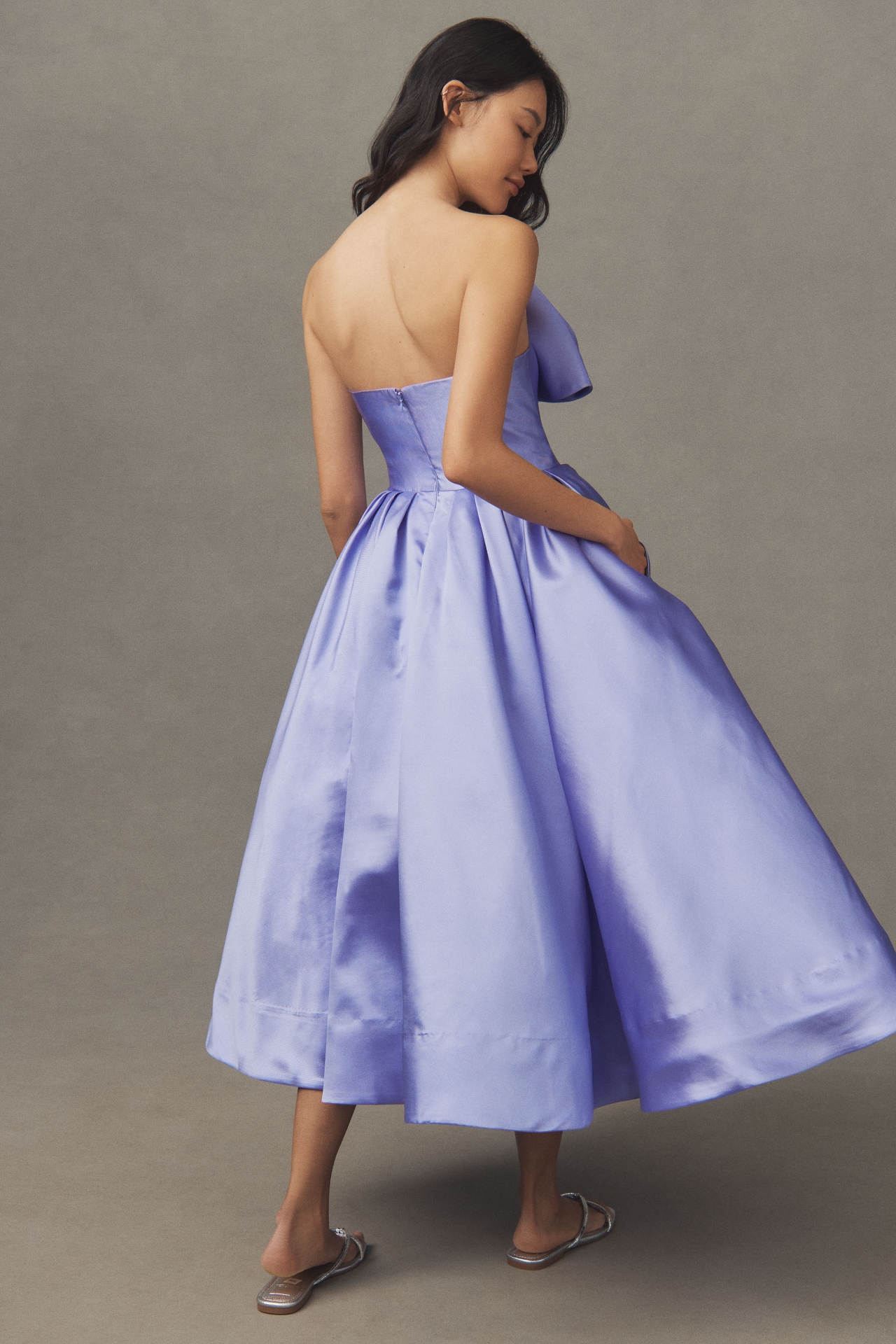 Hutch Siriana Strapless Bow-Tie Midi Dress