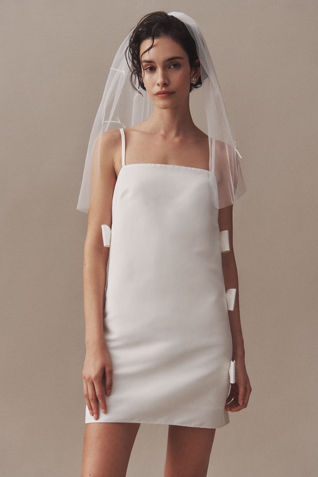 Sachin & Babi Sleeveless Square-Neck Side-Bow Mini Dress #1