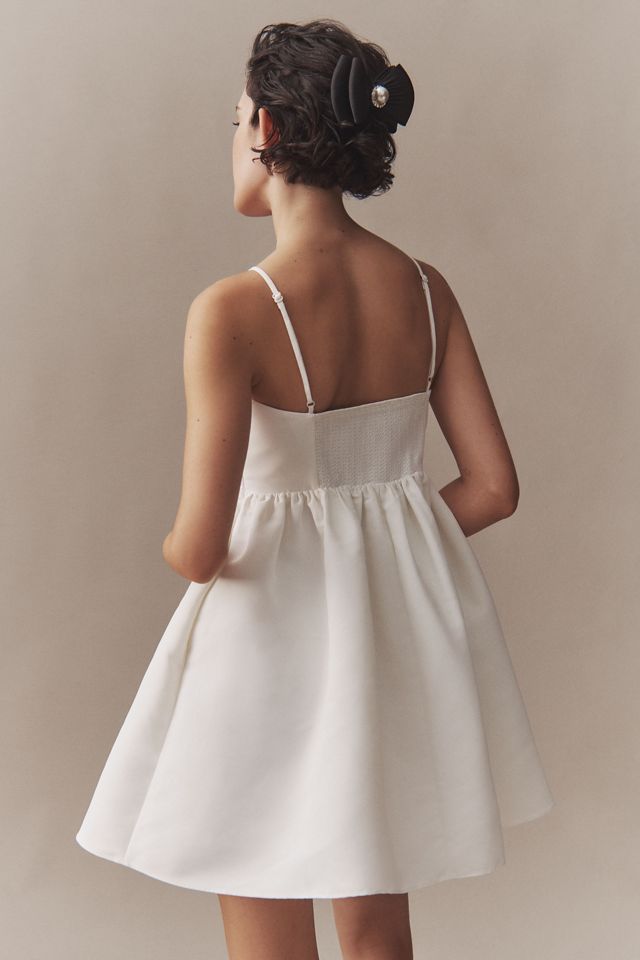 Sachin & Babi Sloane Taffeta Pearl Double-Bow Pleated Mini Dress #2