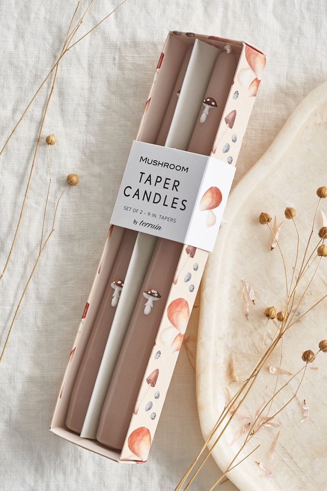 Mushroom Taper Candles, Set of 2 #3