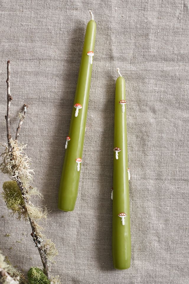 Mushroom Taper Candles, Set of 2 #2