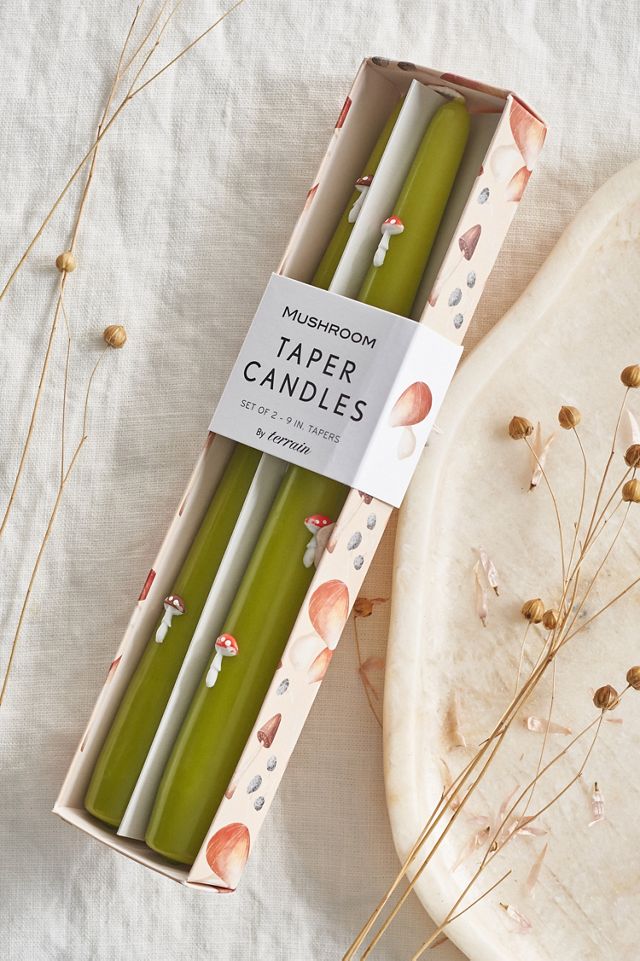 Mushroom Taper Candles, Set of 2 #3
