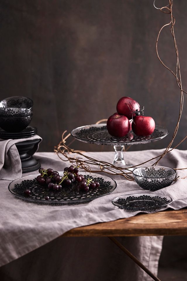 Black Lace Serving Platter #1