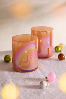 TERRAIN SUNRISE IRIDESCENT VOTIVE HOLDERS, SET OF 2 