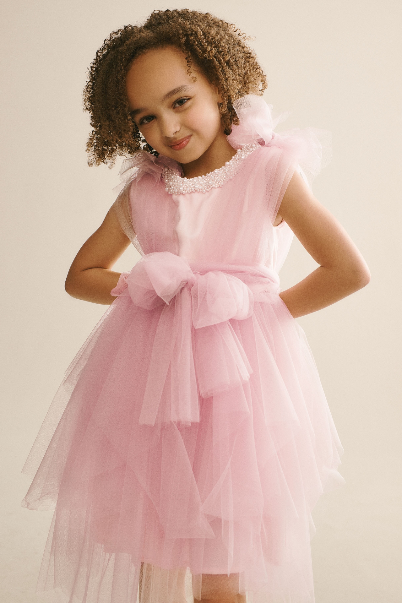 Gió Bespoke Ivy Violet Tulle Flower Girl Dress