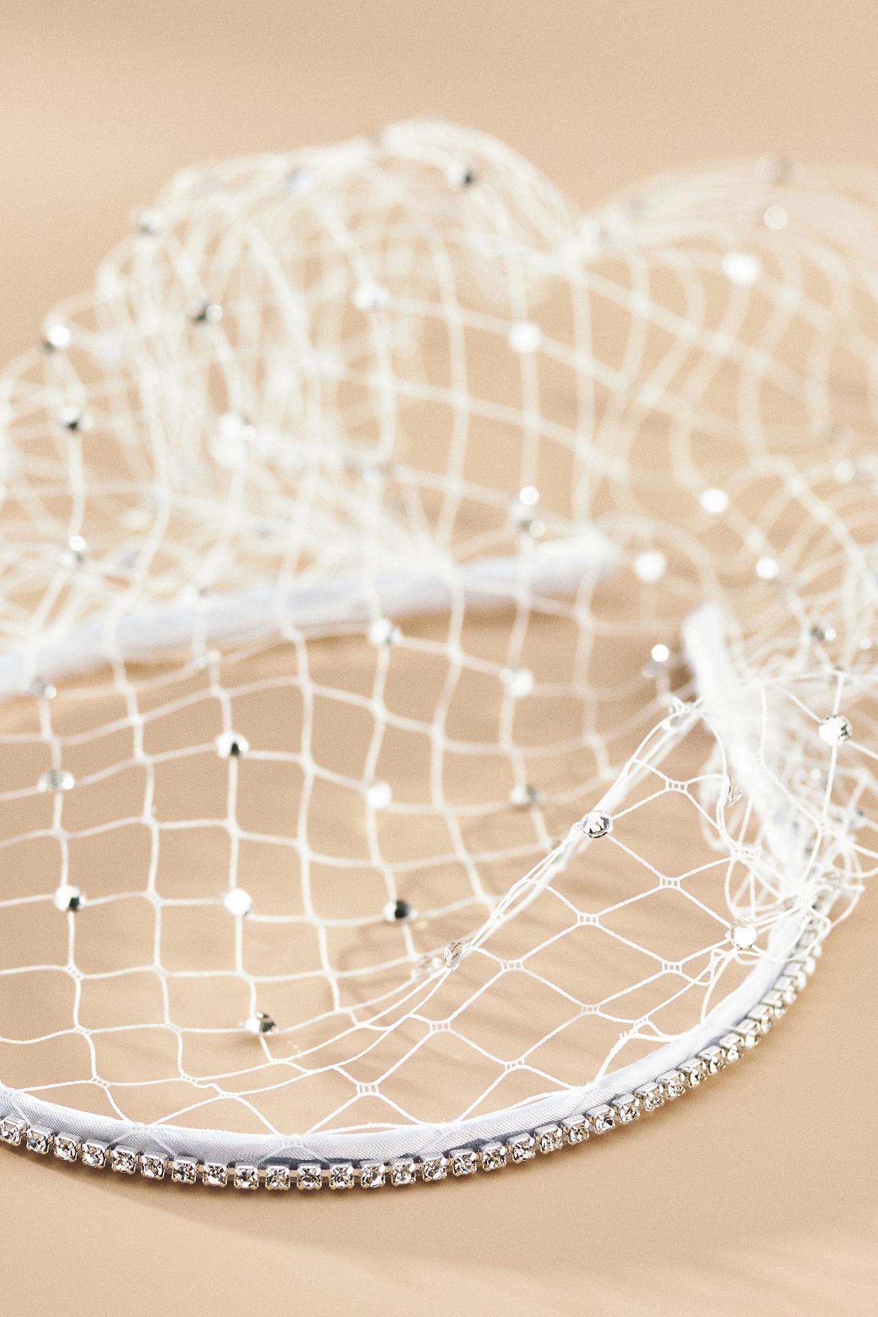 Pearl Birdcage Headband Veil