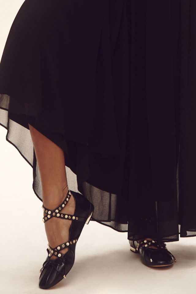 Pilcro Strappy Studded Ballet Flats #3