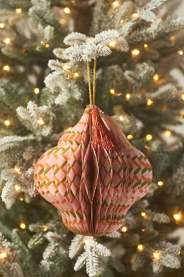 ANTHROPOLOGIE PENELOPE CHEVRON PAPER ACCORDION ORNAMENT 