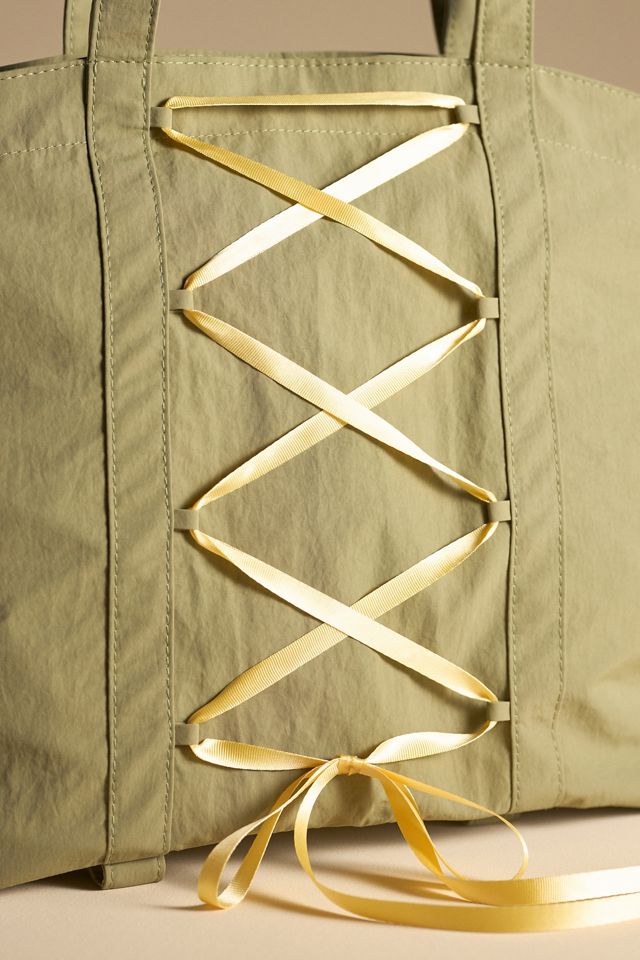 The Dasha Lace-Up Trapeze Tote #3