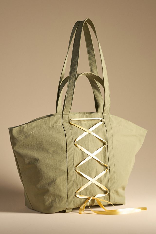 The Dasha Lace-Up Trapeze Tote #1