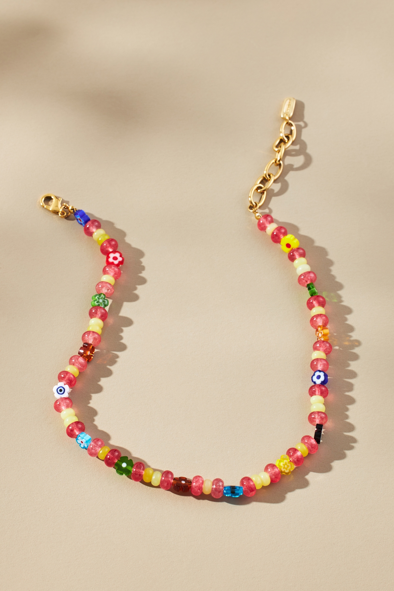 Logan Tay Colorful Flower Beaded Necklace