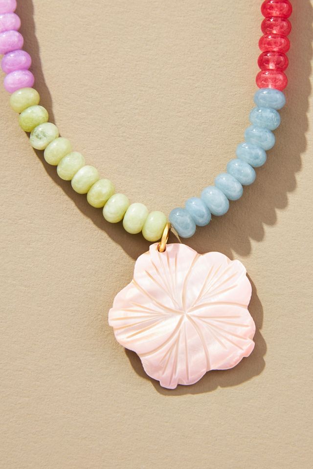 Logan Tay Rainbow Flower Pendant Necklace #1